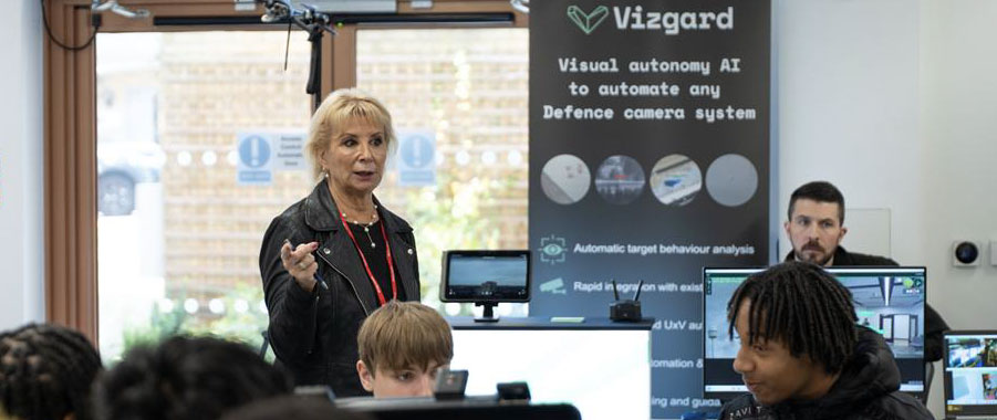 A montage of images associated with Vizgard