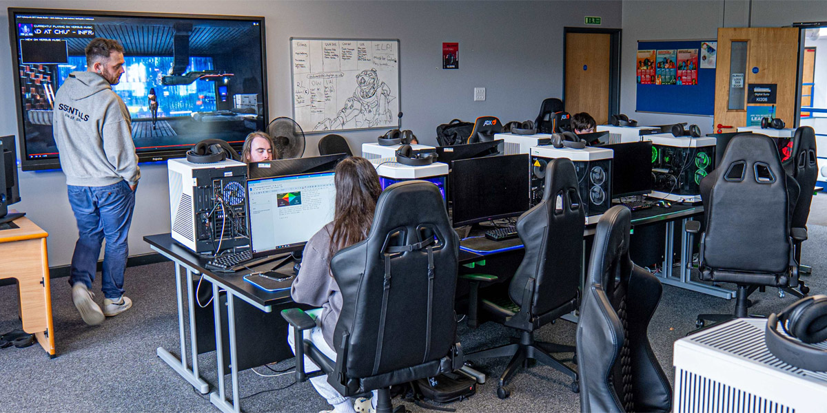 A view of the Cyberhub at City College Plymouth